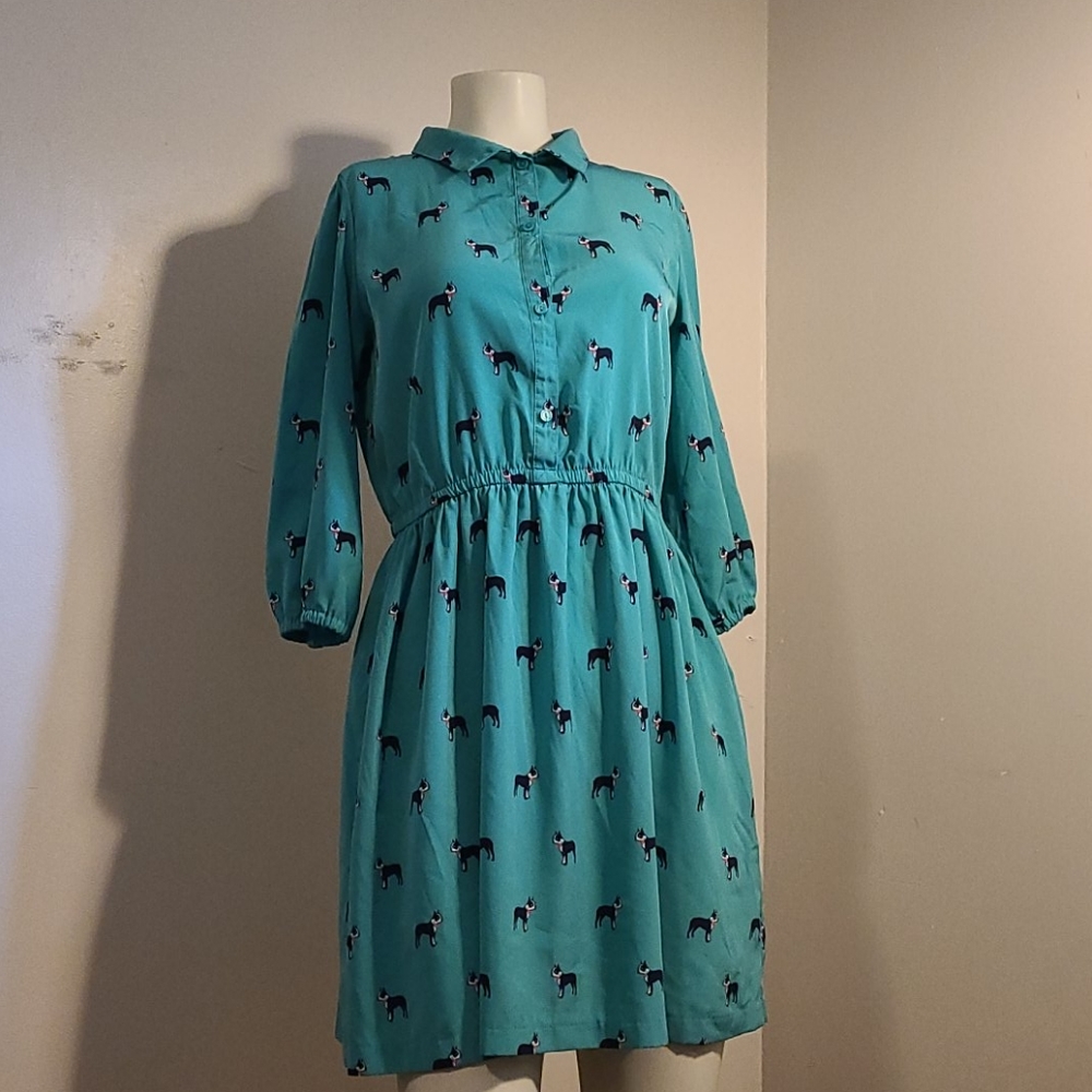 E hanger M Boston terrier shirt dress